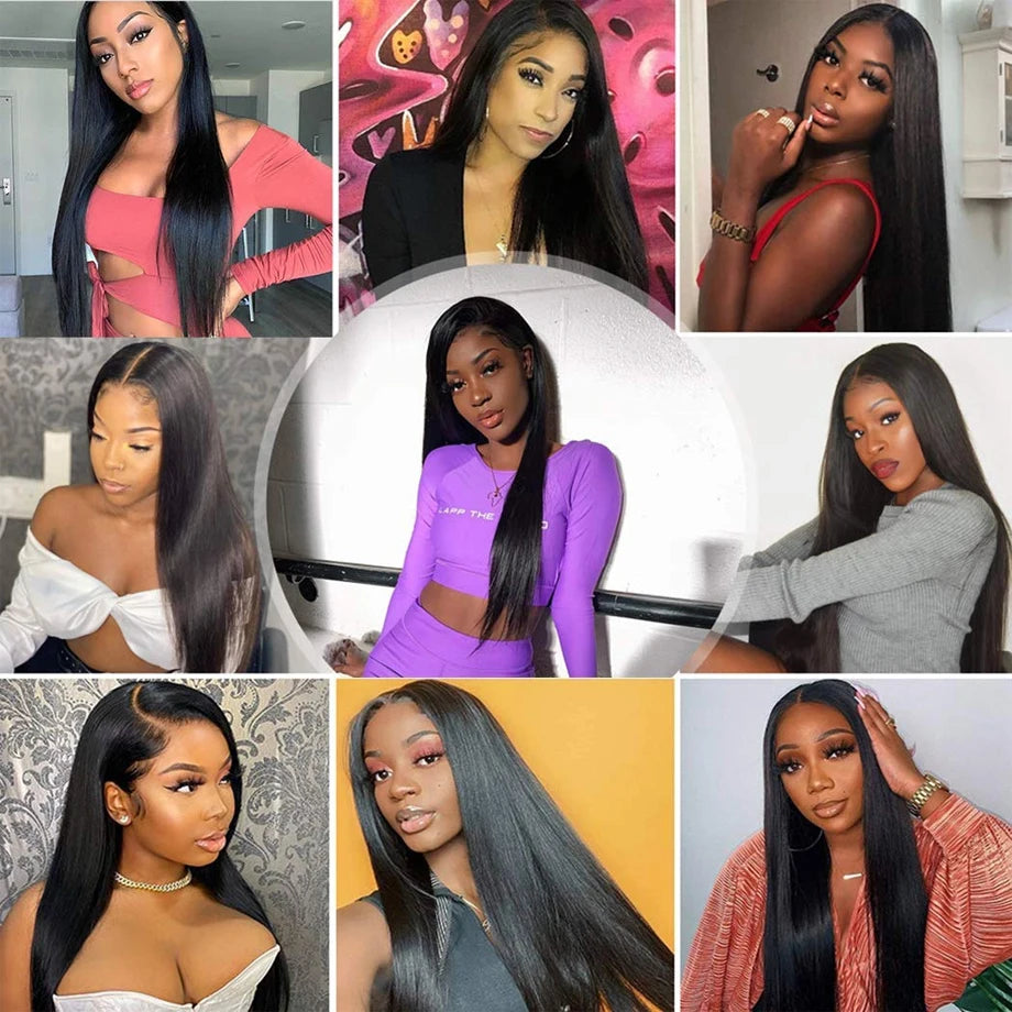 Straight Lace Front Wigs Human Hair 13x4 HD Lace Frontal Wigs Human Hair 100% Real Human Hair Wigs Preplucked Cheap Wigs