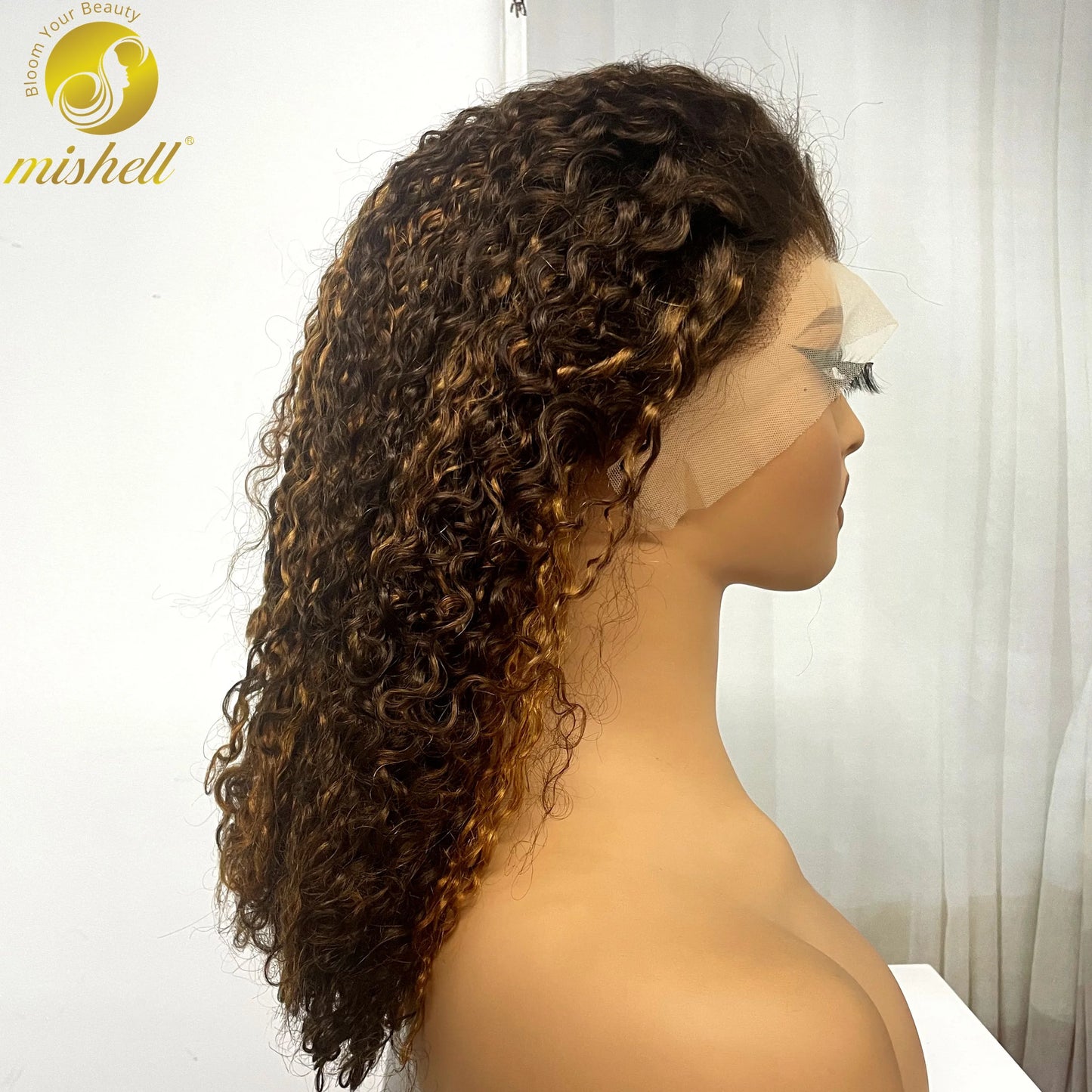 13x4 Lace Frontal Pixie Curly Human Hair Wigs 350% Density 12A Colored Raw Burmese Bouncy Curly Hair Wigs for Women