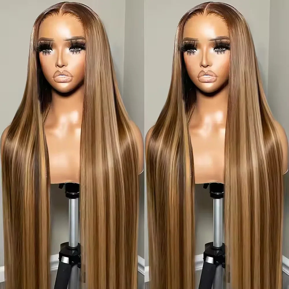 Highlight Wig 13x6 Hd Lace Frontal Wig Natural Hairline PrePlucked 30 Inch 13x4 Honey Blonde Straight Lace Front Wigs Human Hair