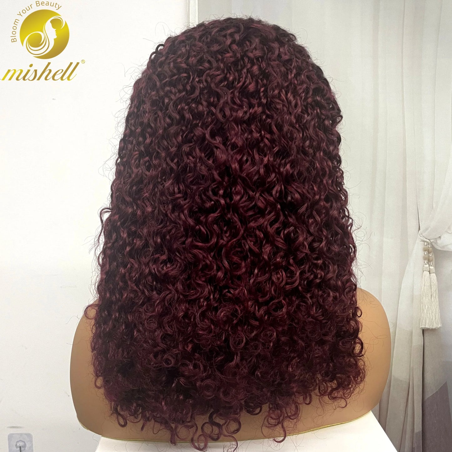 13x4 Lace Frontal Pixie Curly Human Hair Wigs 350% Density 12A Colored Raw Burmese Bouncy Curly Hair Wigs for Women