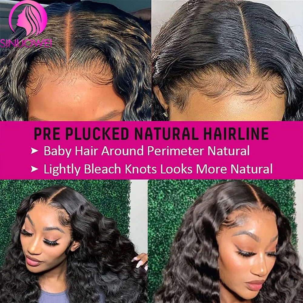 Loose Wave Lace Front Wigs Human Hair 13x4 Loose Deep Wave Lace Frontal Wigs With Baby Hair Pre Plucked Brazilian Virgin Hair