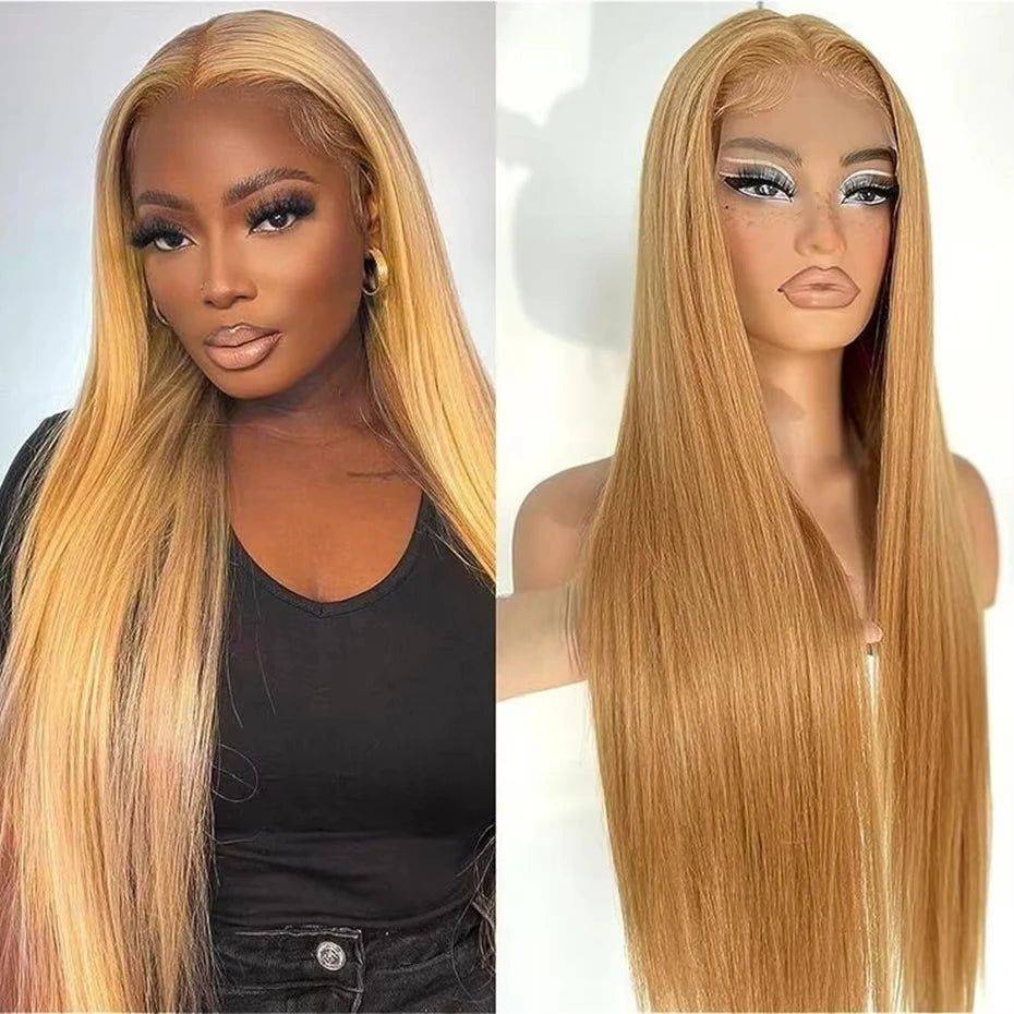 Varlea 34 Inch Honey Blonde Wig Human Hair Straight Hd Lace Frontal Wig 13x6 13x4 Lace Frontal Blonde Wig For Women Brazilian