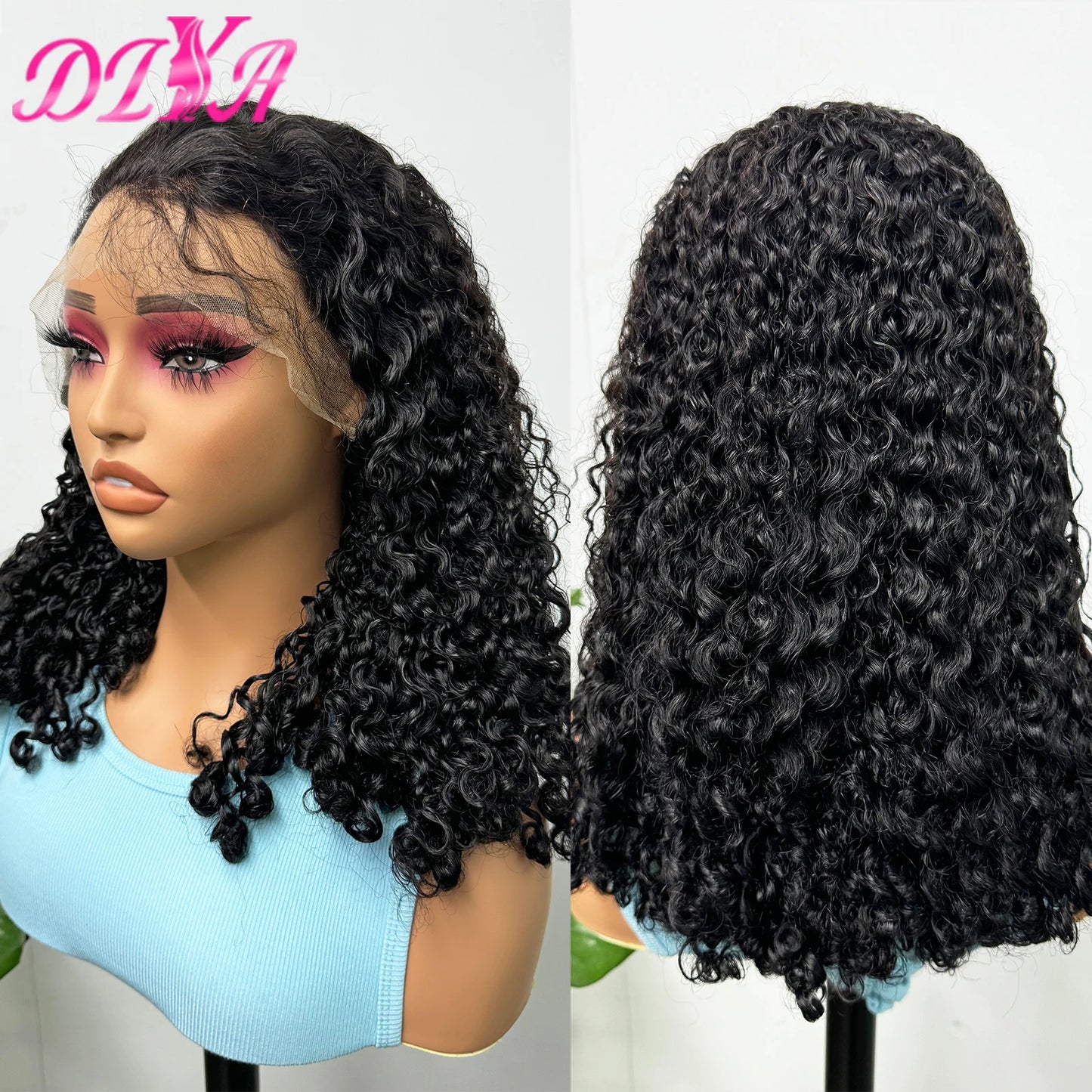 Highlight Piano Color Bob Burmese Curly Remy Human Hair Wig for Women 13x4 Lace Front 250% Density Double Drawn Human Hair Wig