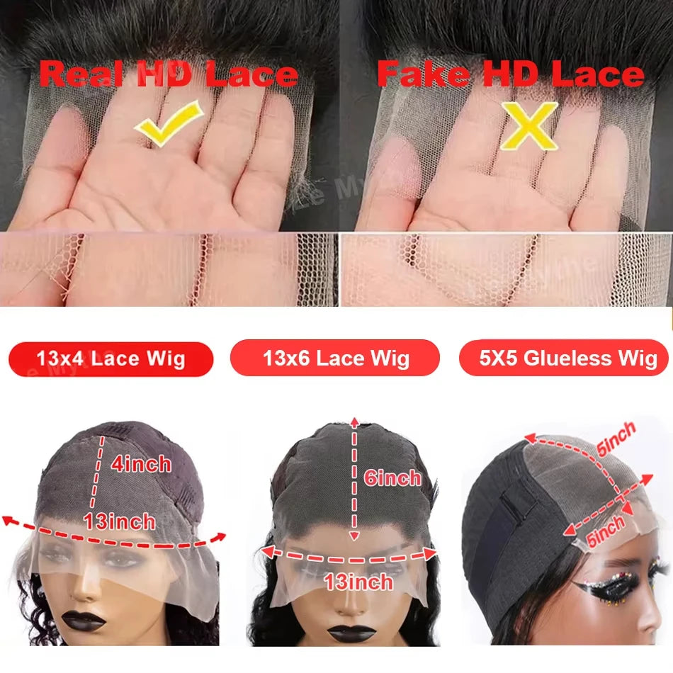 210 Density 13x6 hd lace front human hair wig body wave human hair wigs Brazilian Natural wigs For Black Women Daily Use