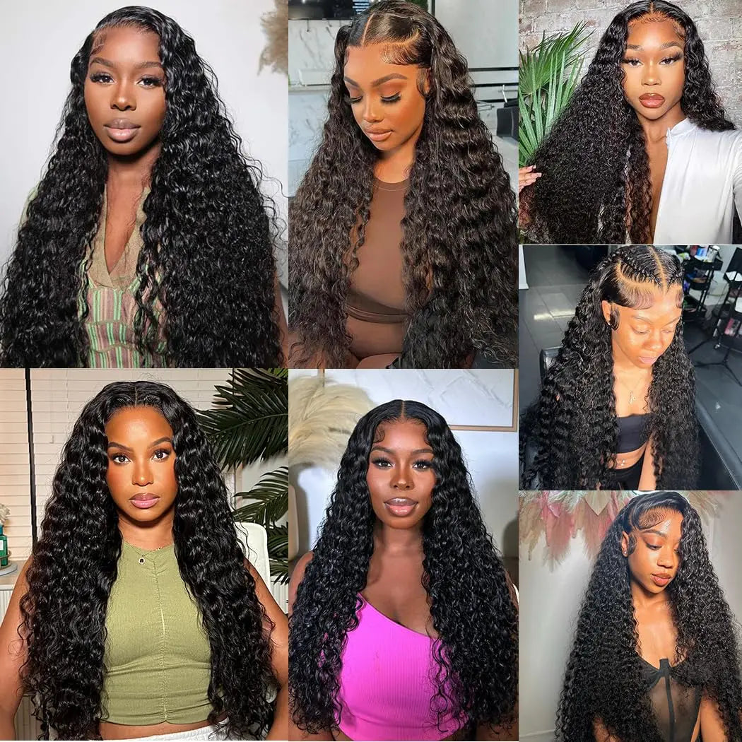 Deep Curly Lace Front Human Hair Wig For Black Women Pre Plucked HD Lace Front Wigs Human Hair 13x4 Lace Frontal Wig