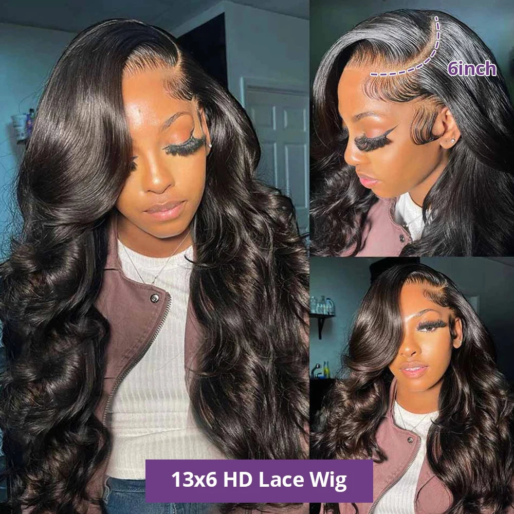 30 40 Inch Body Wave 13x6 Hd Lace Frontal Wig 100% Human Hair Brazilian Pre Plucked Lace For Women 13x4 human hair lace frontal