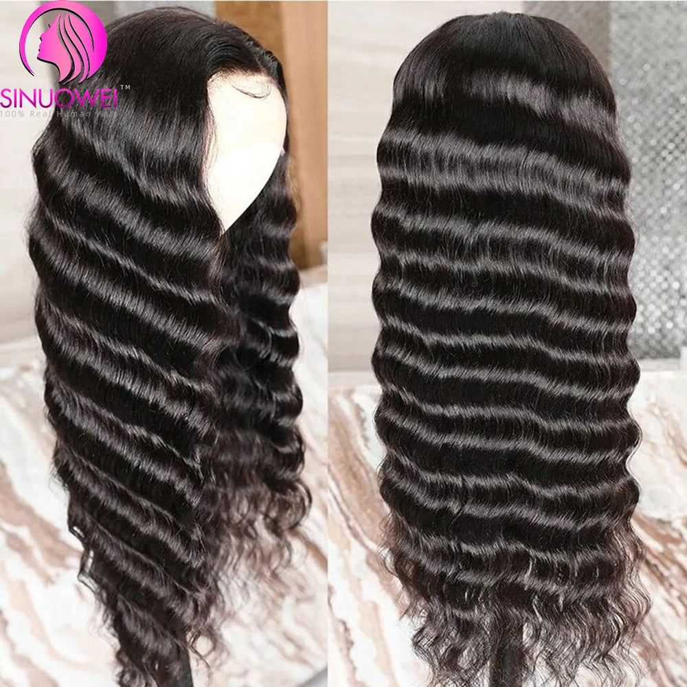 Loose Wave Lace Front Wigs Human Hair 13x4 Loose Deep Wave Lace Frontal Wigs With Baby Hair Pre Plucked Brazilian Virgin Hair