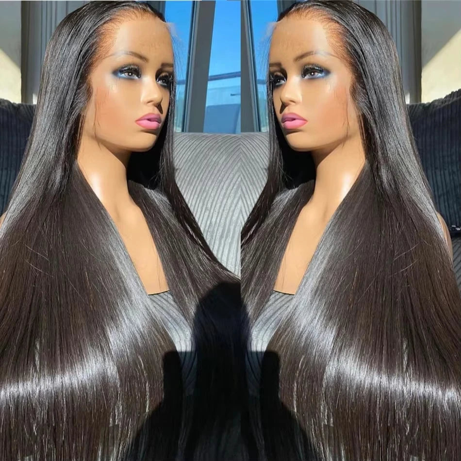 38 Inch 13x4 Bone Straight Lace Front Wig Human Hair Wigs 250Densit HD Transparent Lace 13x6 Brazilian Human Hair Wigs For Women