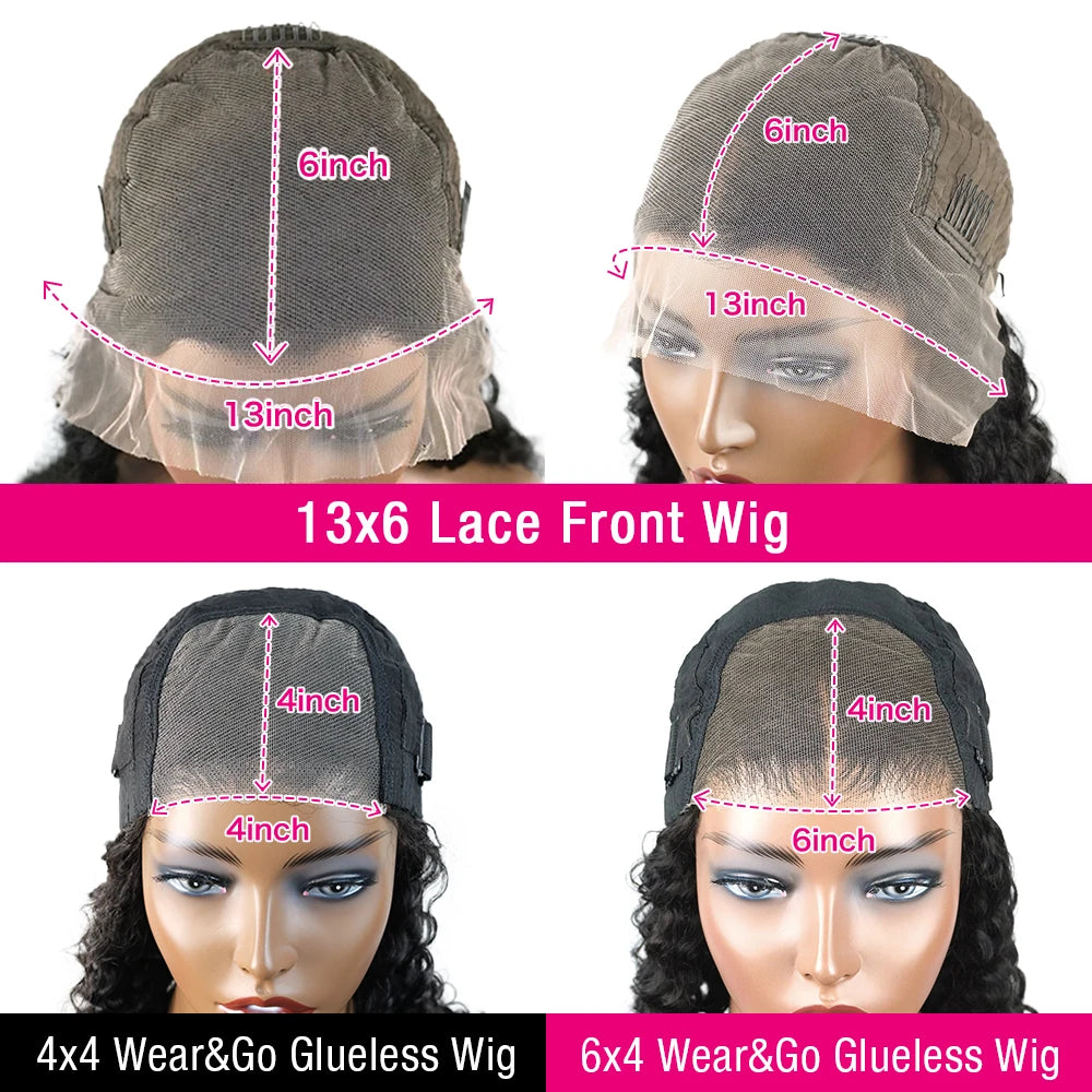 40 Inch Wear Go Glueless Wig 13x6 HD Transparent Bone Straight Lace Front Wigs Ready To Go 4x4 6x4 HD Glueless Wigs Pre plucked