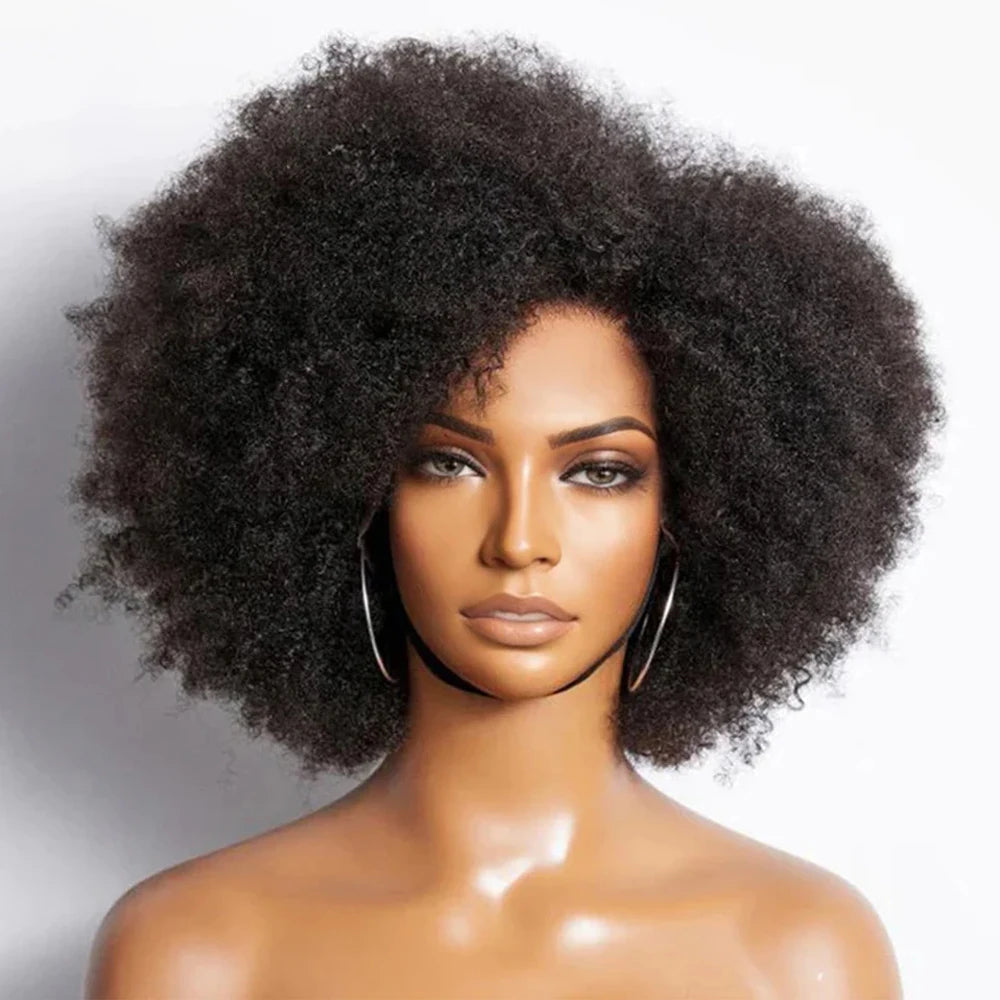 Curly Bob Lace Frontal Wig Human Hair Afro Kinky Curly 250 Density 13x4x2 T Part Lace Wigs Short Bob Wig Human Hair Lace Wigs