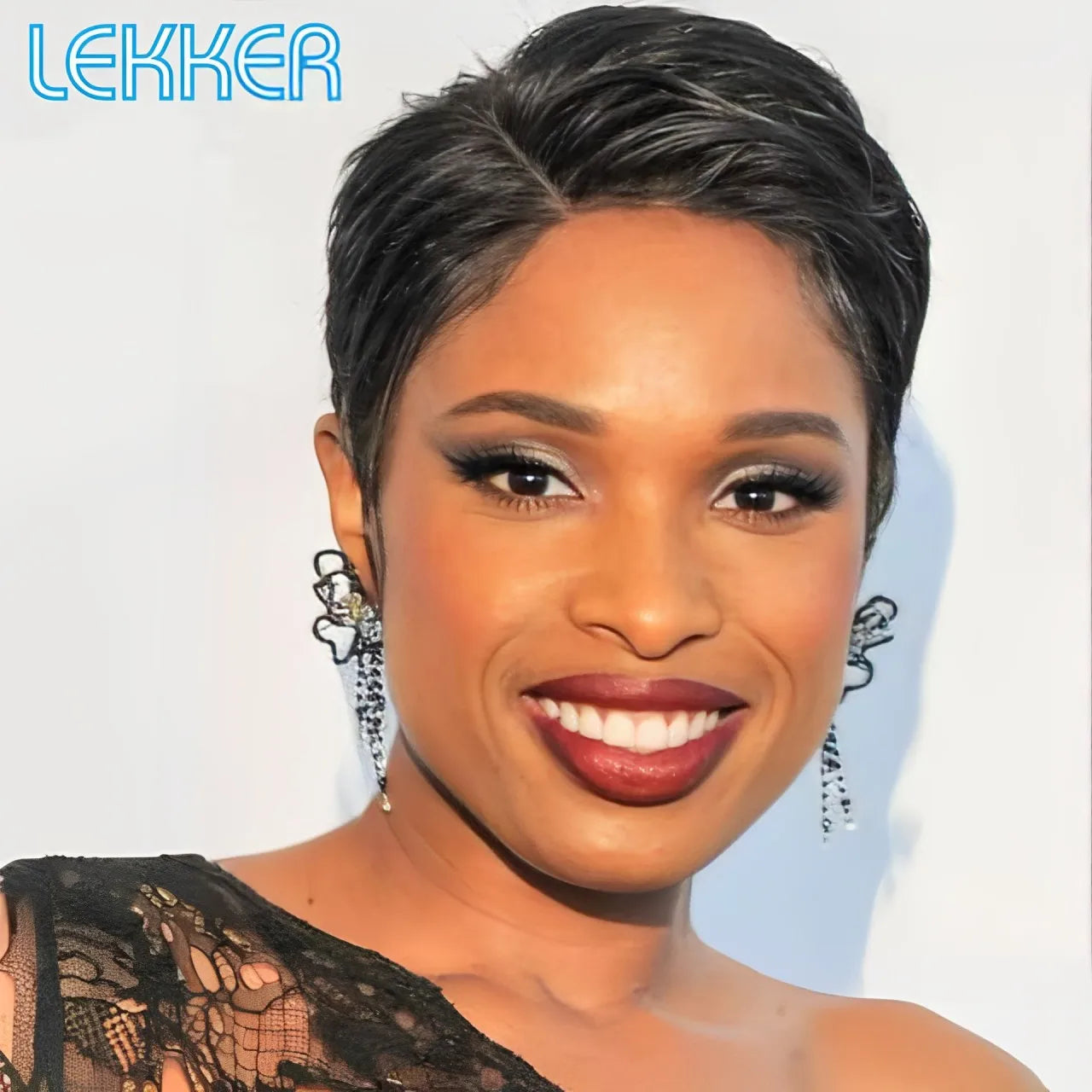 Lekker Short Pixie Cut 13X1 Lace Front 100% Human Hair Wigs For Women Glueless Ready to Wear Brazilian Remy Hair Colored Wigs