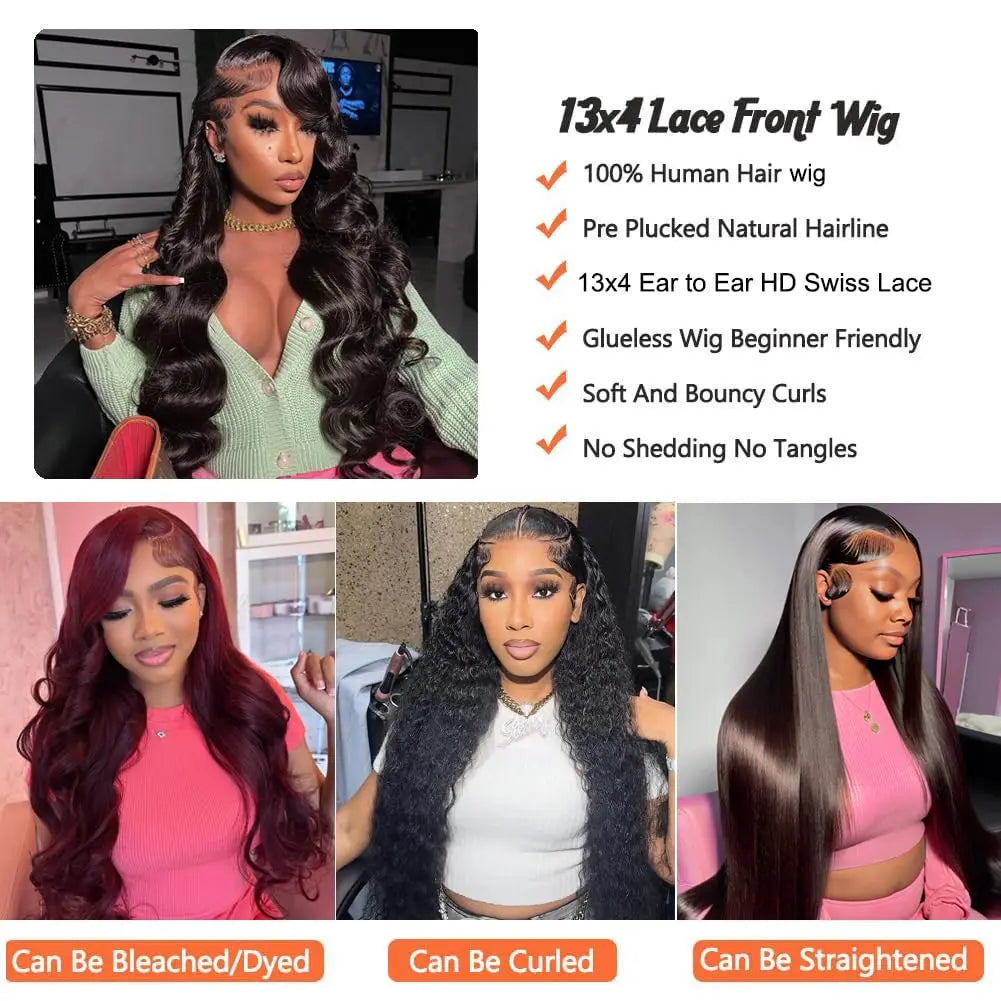 BEST SELLER 28 Inches 13X4 Lace Front Human Hair wigs Body Wave Lace Front Wig HD Transparent Lace Wigs Human Hair Wigs On Sale Clearance