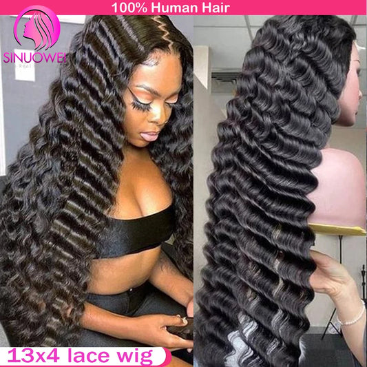 Loose Wave Lace Front Wigs Human Hair 13x4 Loose Deep Wave Lace Frontal Wigs With Baby Hair Pre Plucked Brazilian Virgin Hair