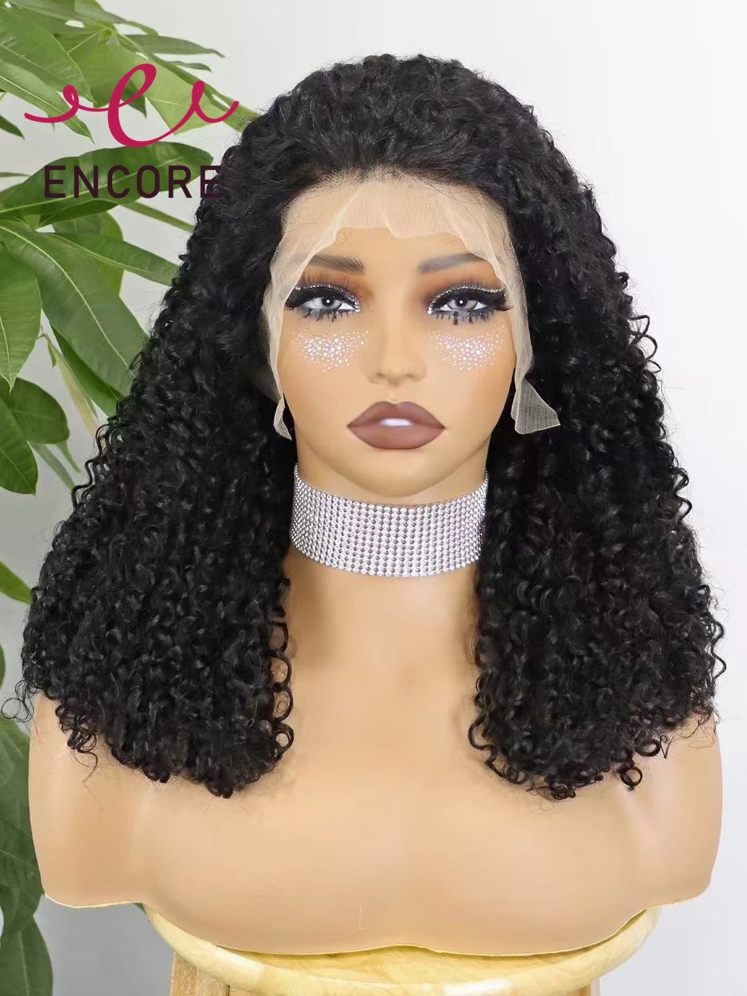 350% Density Curly Human Hair Wigs 13x4 Lace Frontal Natural Bouncy Curly Hair Wig Human Hair Bob Wig for Women