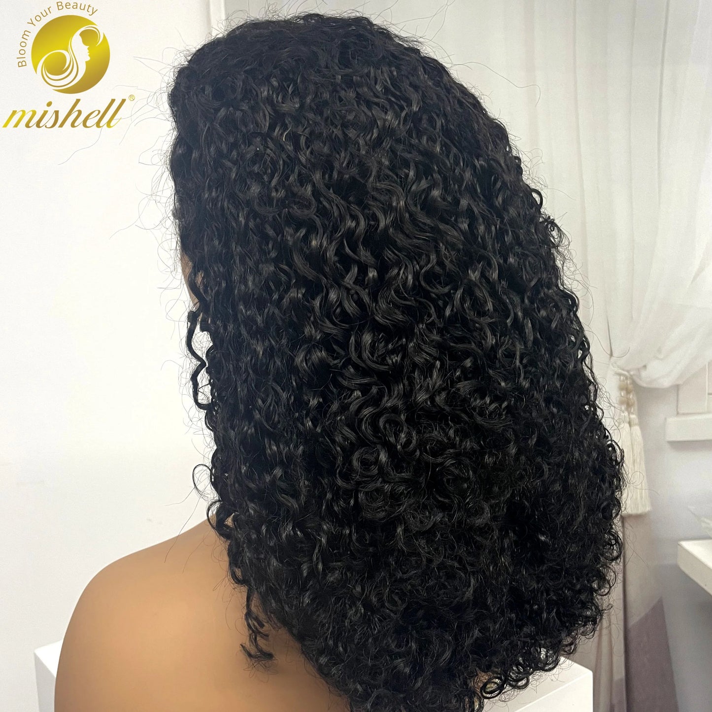 13x4 Lace Frontal Pixie Curly Human Hair Wigs 350% Density 12A Colored Raw Burmese Bouncy Curly Hair Wigs for Women