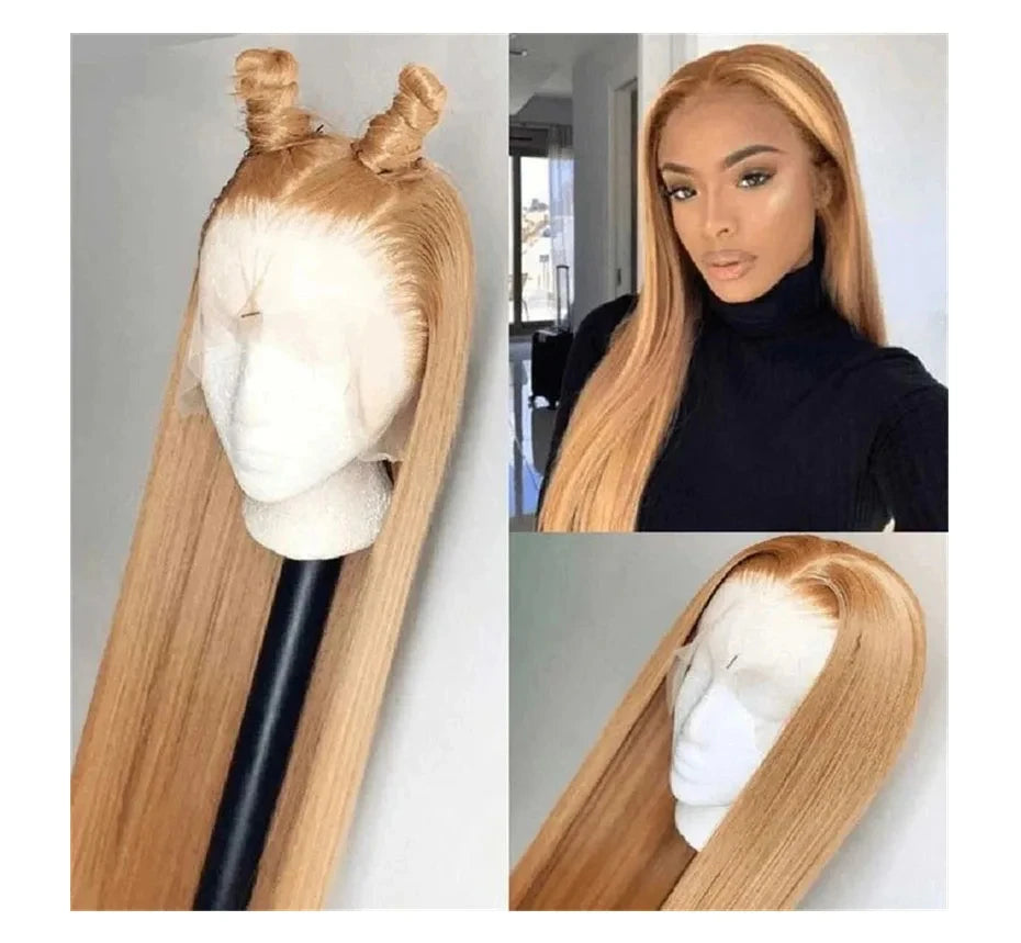 Varlea 34 Inch Honey Blonde Wig Human Hair Straight Hd Lace Frontal Wig 13x6 13x4 Lace Frontal Blonde Wig For Women Brazilian