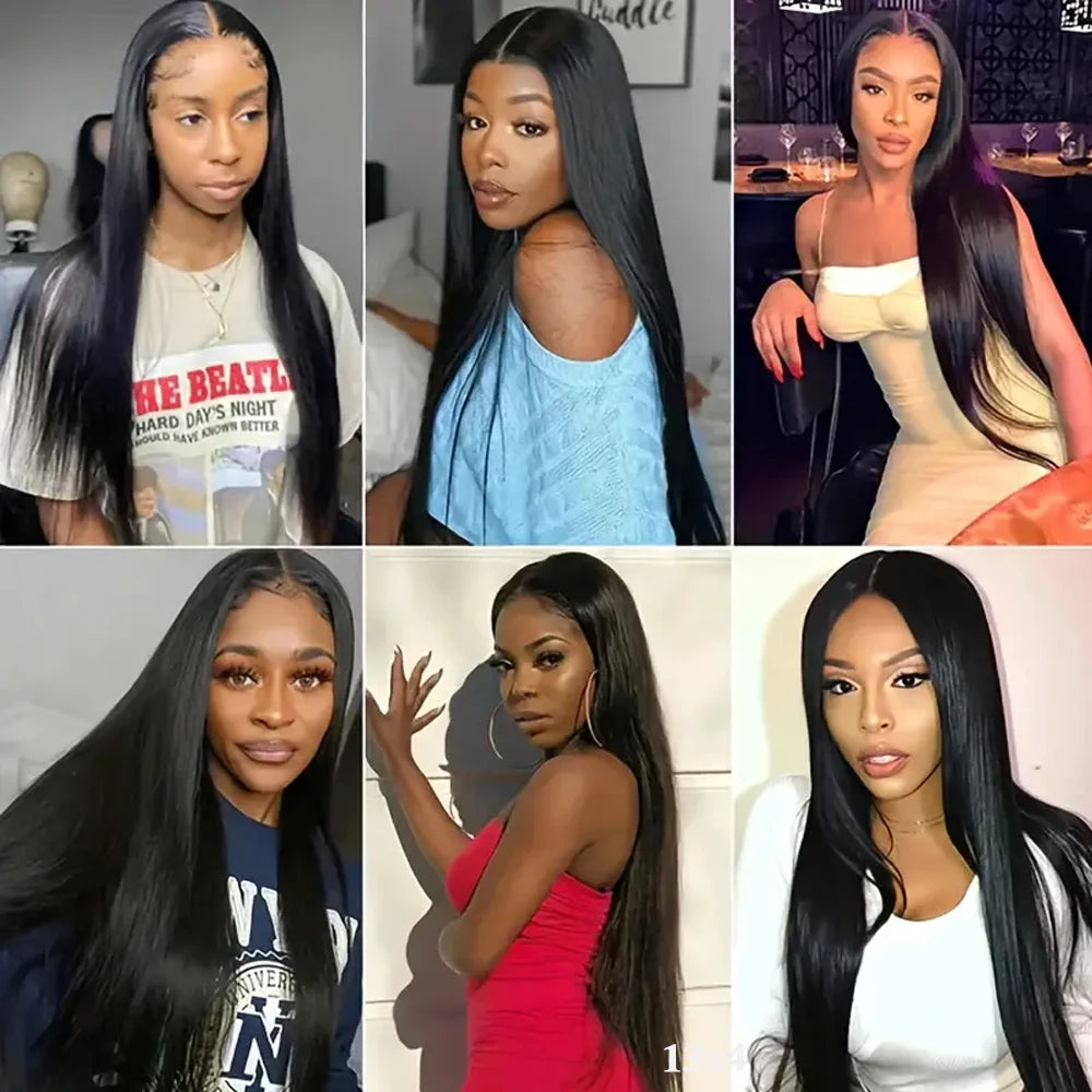 30 Inch 13x6 Lace Front Wigs Human Hair Straight HD Lace Front Wigs Human Hair Straight Glueless Wigs Pre cut for Black Women