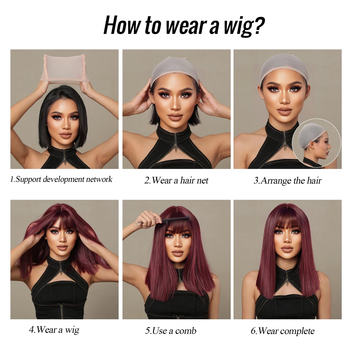 HENRY MARGU Black Bob Lace Front Wigs Brown Highlight Short Straight Daily Synthetic Wig 13*6 Lace Frontal Wig for Women Party