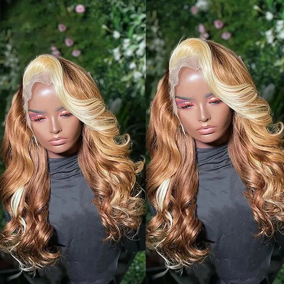 Genger 13x4 Colored Human Hair Wigs Orange Ginger Lace Front Wig 613 Blonde Body Wave Lace Front Wig Transparent Lace Frontal Wig