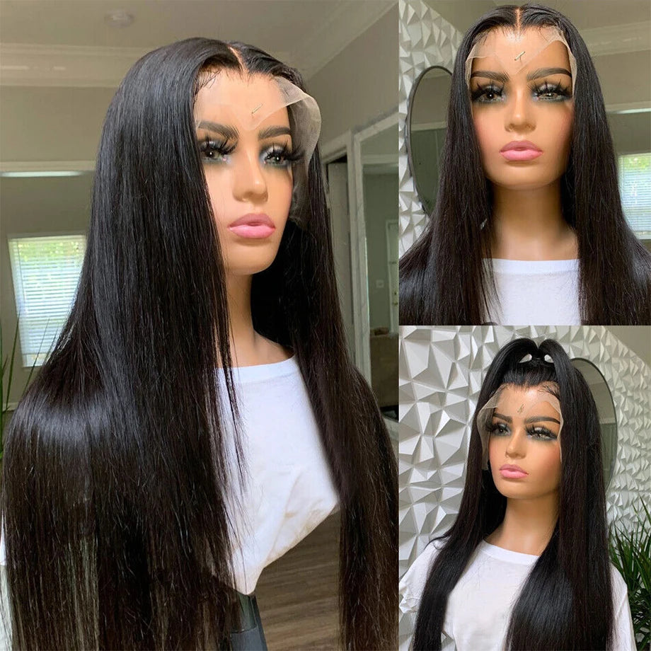 Straight Lace Front Wigs Human Hair 13x4 HD Lace Frontal Wigs Human Hair 100% Real Human Hair Wigs Preplucked Cheap Wigs