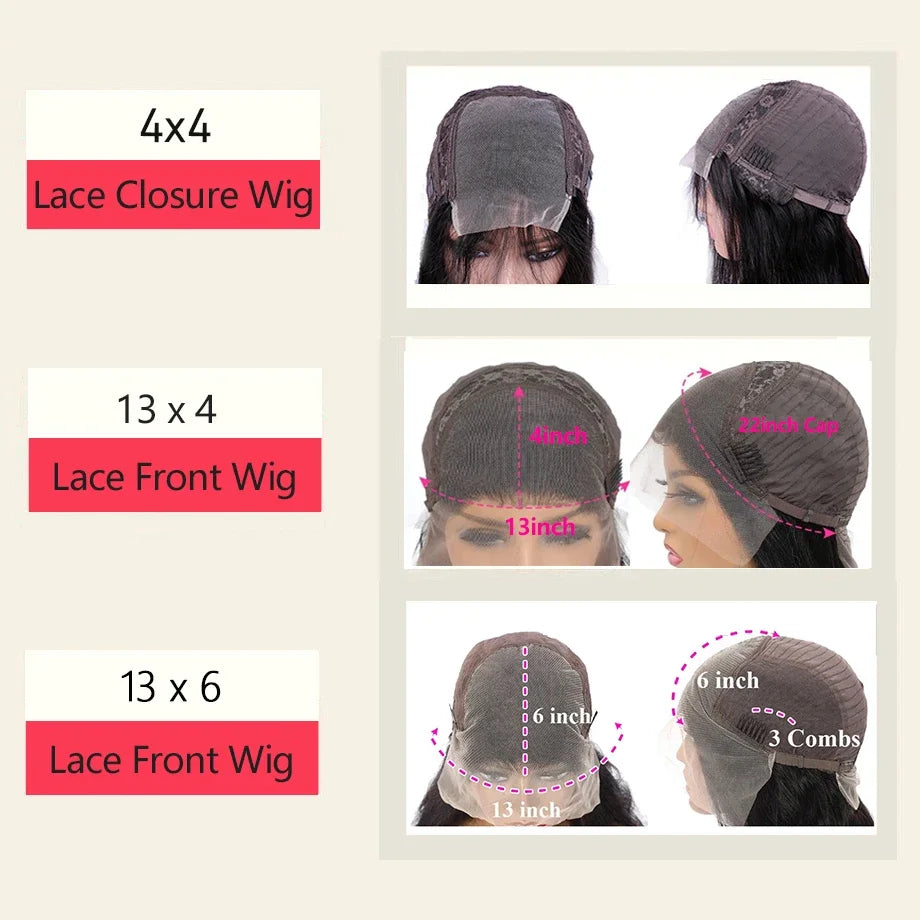 Straight Lace Front Wigs Human Hair 13x4 HD Lace Frontal Wigs Human Hair 100% Real Human Hair Wigs Preplucked Cheap Wigs