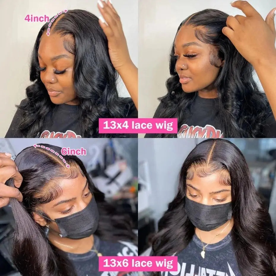 13x4 HD Lace Front Human Hair Wigs Body Wave Brazilian Remy 13x6 HD Lace Frontal Wig PrePlucked For Women Human Hair Pre Plucked