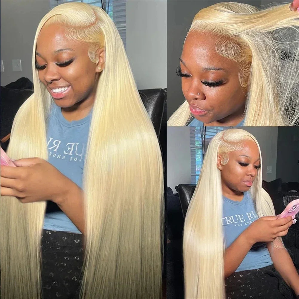 30 40 Inch Straight Blonde 613 Hd Lace Frontal Wig 13x4 Lace Front Colored Wig 13x6 Transparent Human Hair Wigs For Black Women